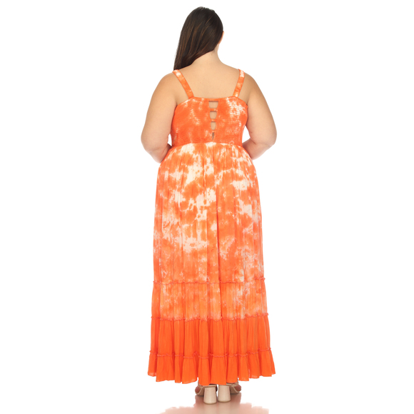 Plus Size Smocked Ruffle Maxi Dress - Picture 3 of 5